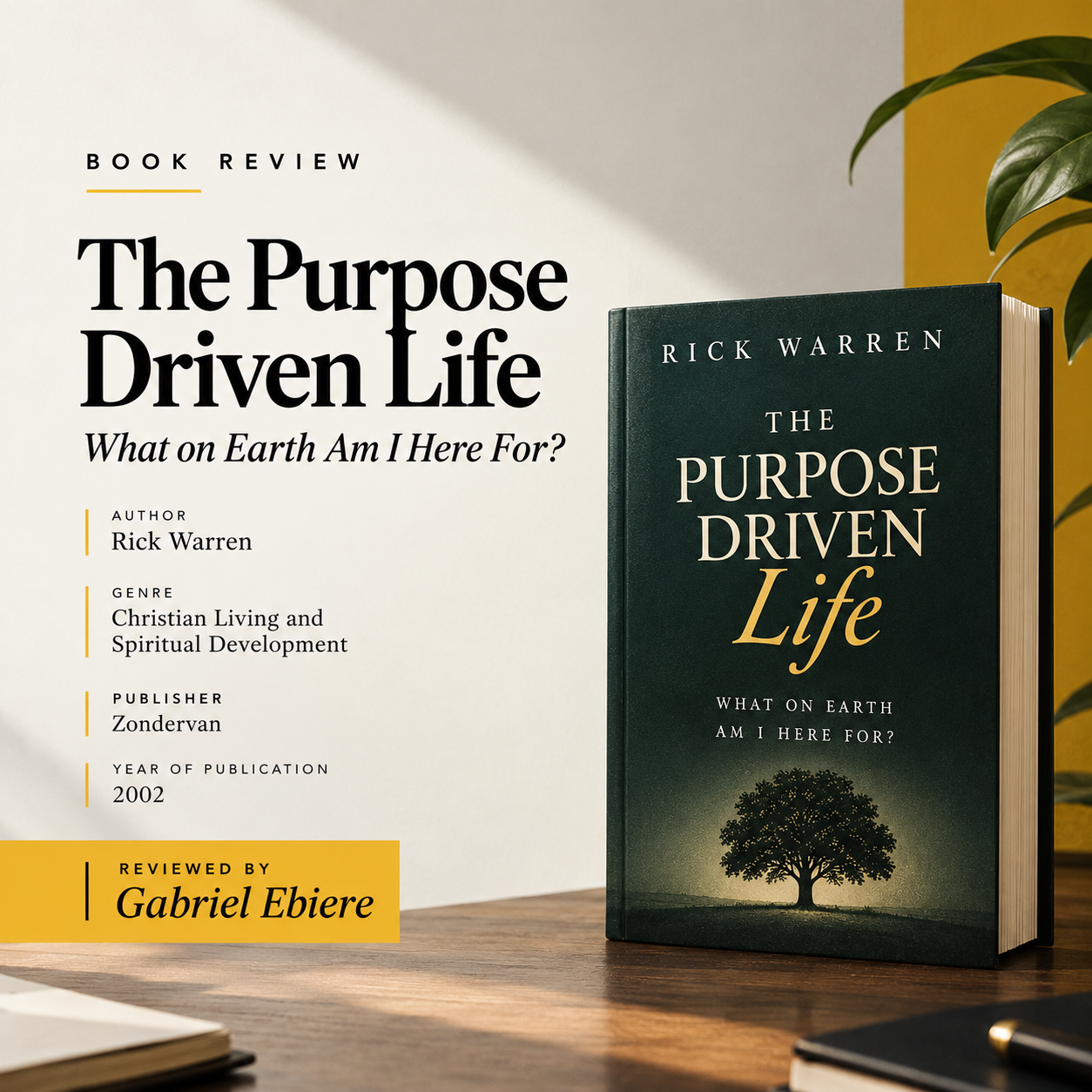 BOOK REVIEW: THE PURPOSE DRIVEN LIFE by Rick Warren